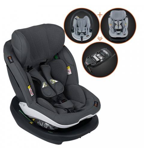 BeSafe iZi Modular X1 i-Size - fotelik samochodowy 0-18 kg | Antracyt Mesh